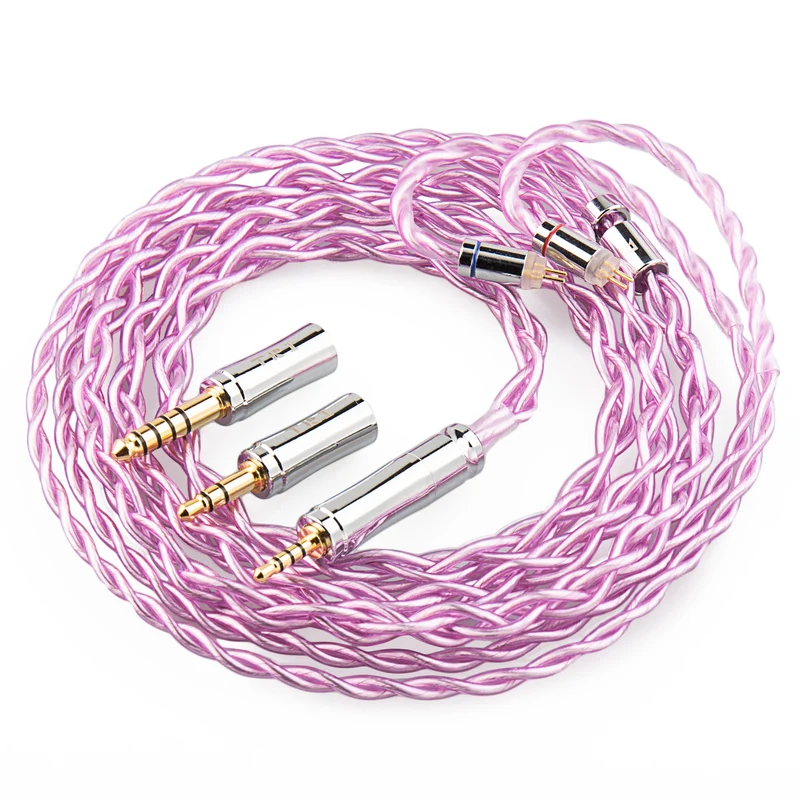 【TRI ST8】 5N OFC mixed 4N silver-plated OFC detachable-Plug Upgrade Cable