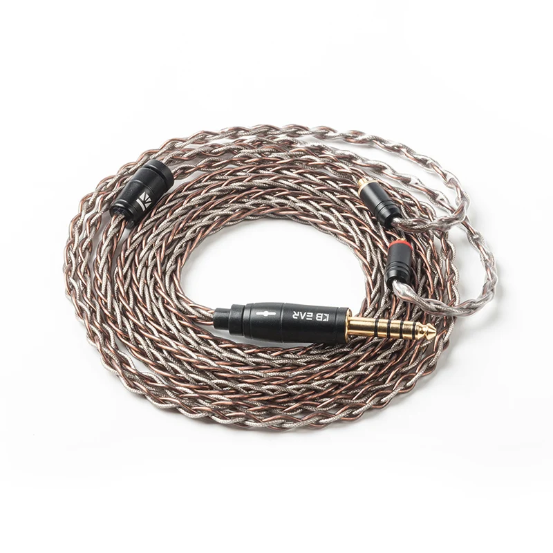 【KBEAR Rhythm——Clearance】 8-Core Hybrid Copper-Silver Upgraded IEM Cable,Stainless Steel Hardware