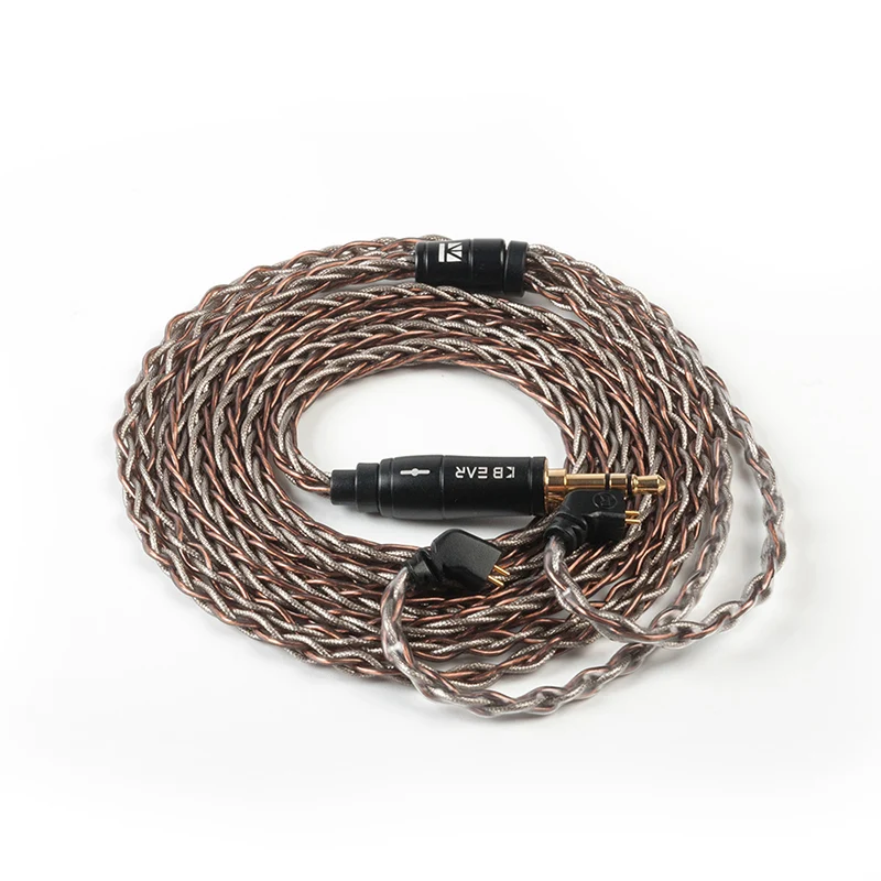 【KBEAR Rhythm——Clearance】 8-Core Hybrid Copper-Silver Upgraded IEM Cable,Stainless Steel Hardware