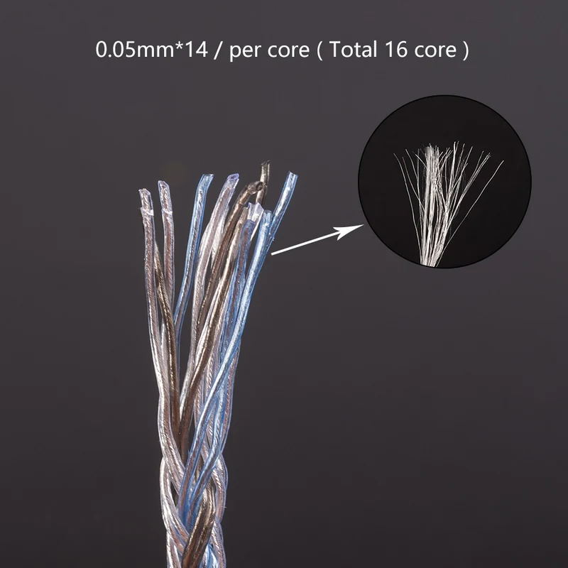 【KBEAR Thorough——Clearance】 16-Core Silver-Plated Upgraded IEM Cable– Flagship Acoustic Technology, Transparent Sound, Enhanced Bass Control