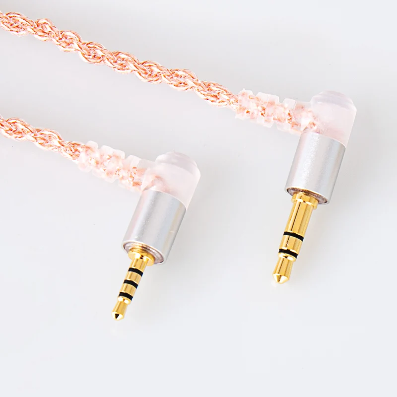 【KBEAR Reality】4 Strands 4N High-purity OFC Upgraded Cables 1.2m Long 3.5mm TFZ QDC MMCX 2PIN with mic, no mic