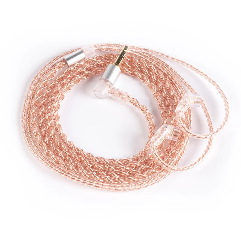 【KBEAR Reality】4 Strands 4N High-purity OFC Upgraded Cables 1.2m Long 3.5mm TFZ QDC MMCX 2PIN with mic, no mic