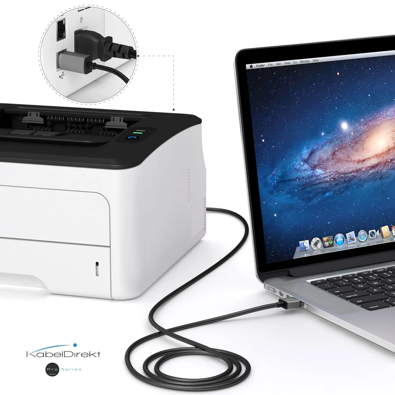 USB-Druckerkabel, USB 2.0, USB-B auf USB-A