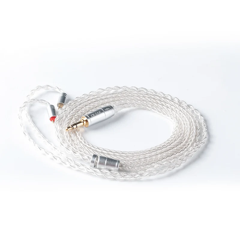 【KBEAR 4833】8 Strands OFC Silver-plated Cables, Upgraded Cables for HIFI IEM Headphones