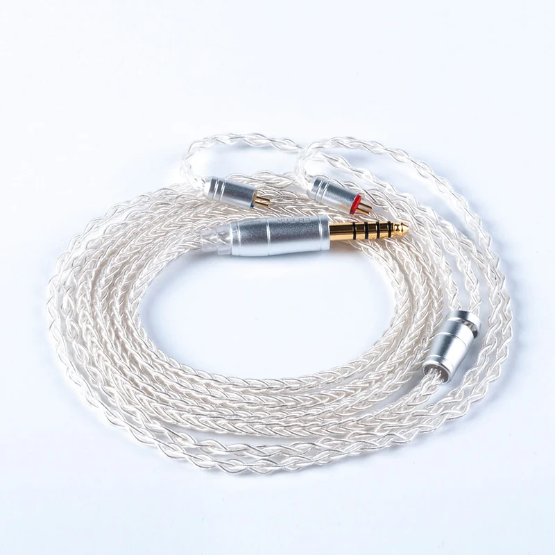 【KBEAR 4833】8 Strands OFC Silver-plated Cables, Upgraded Cables for HIFI IEM Headphones