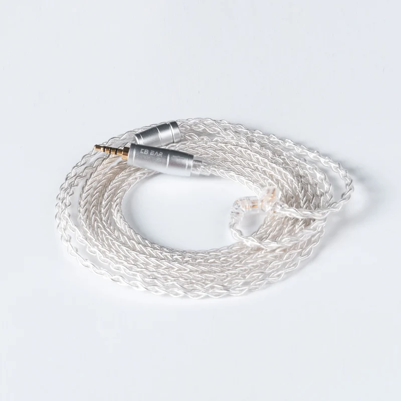 【KBEAR 4833】8 Strands OFC Silver-plated Cables, Upgraded Cables for HIFI IEM Headphones