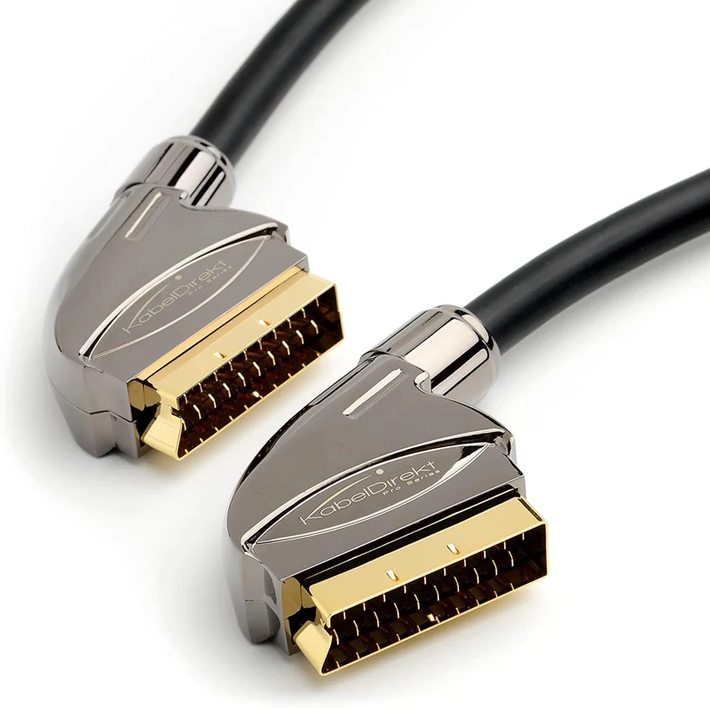 SCART-Kabel – schwarz, vergoldete Stecker