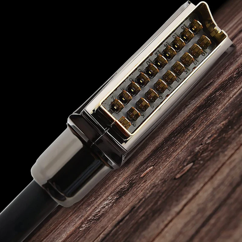 SCART-Kabel – schwarz, vergoldete Stecker