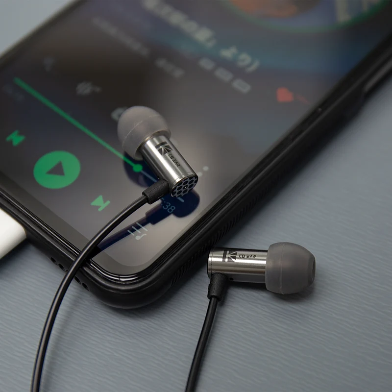 【KBEAR Little Q——Clearance】 Earphone 6mm Composite Diaphragm Wired Headphones Pop Music Headset Sleep Earbuds Sports Running IEM