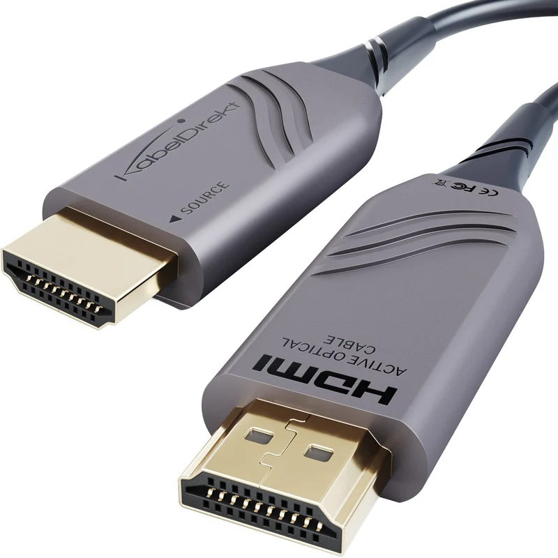 KabelDirekt Optisches Ultra High Speed HDMI 2.1 Kabel – 48G, 8K@60Hz, lizenziert, Lichtleiterkabel