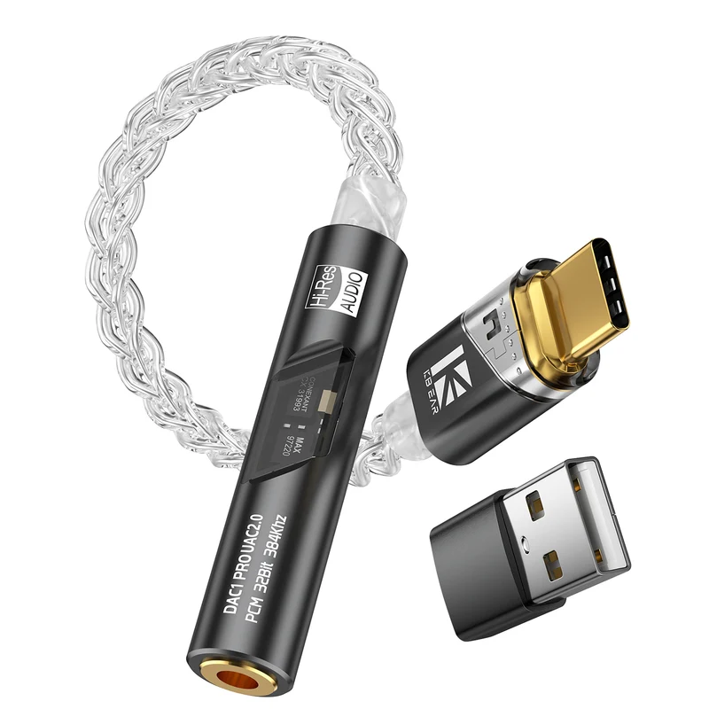 【KBEAR DAC1 PRO】 USB-C to 3.5mm Dongle DAC CX31993 DAC + MAX97220 Amp | Hi-Res Certified