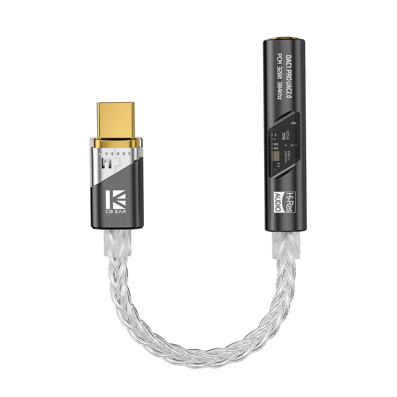 【KBEAR DAC1 PRO】 USB-C to 3.5mm Dongle DAC CX31993 DAC + MAX97220 Amp | Hi-Res Certified