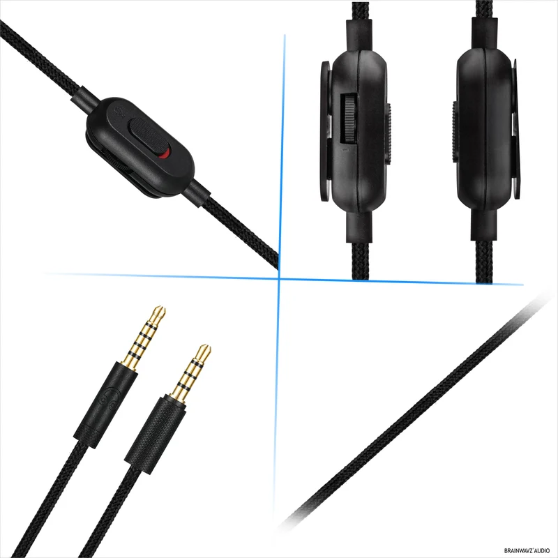 Ersatz-Audiokabel kompatibel mit Logitech G Pro, G Pro X, G433, G233 – Inline-Fernbedienung mit Stumm- und Lautstärkeregelung