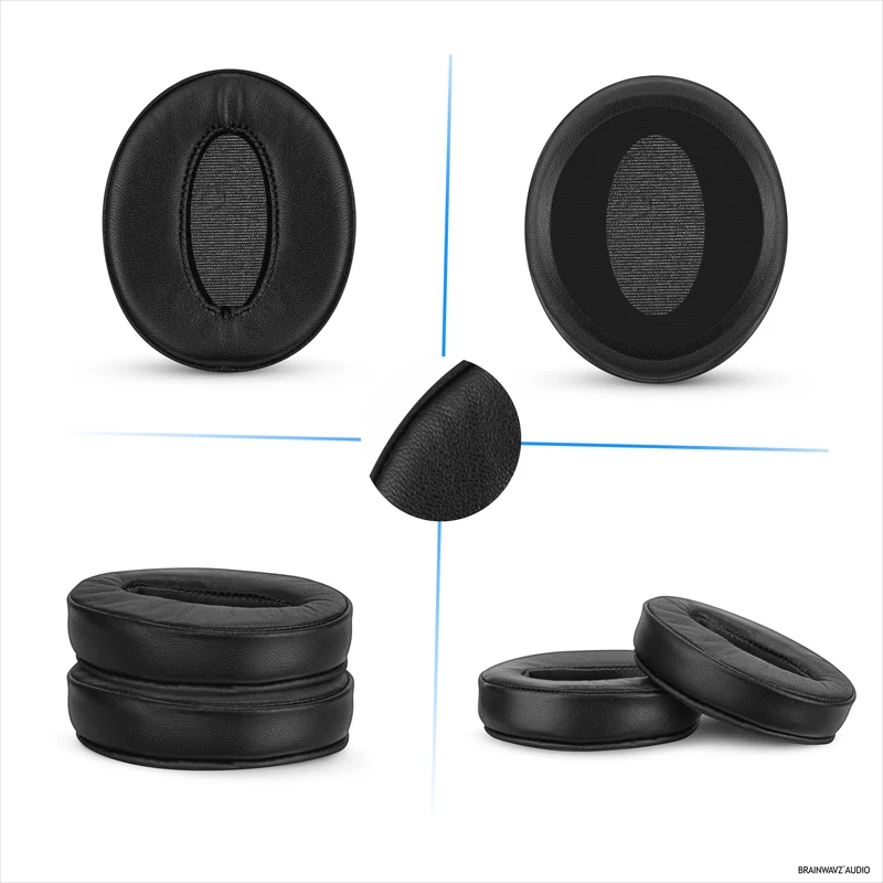 Pad Telinga Gantian untuk Sennheiser HD4.50BT HD4.50BTNC HD450BT HD4.50SE HD4.40BT HD4.30G HD4.20S HD458BT HD450 HD400S HD 350BT. Kulit Asli Lembut + Busa Memori