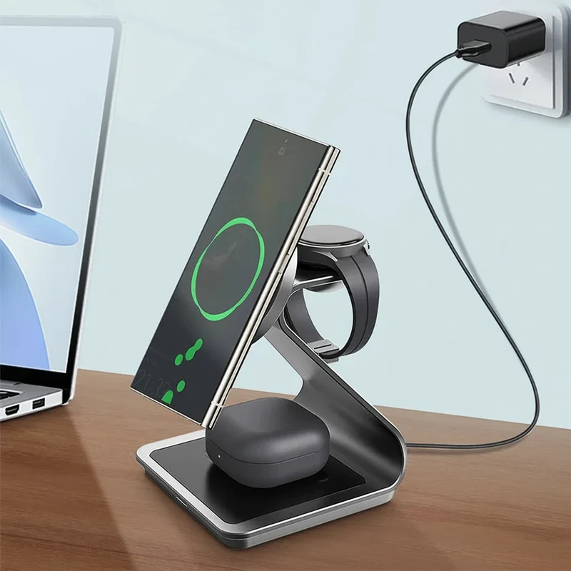 Bonola 3-in-1 Magnetische Wireless Ladestation – 25W Schnellladung für Samsung