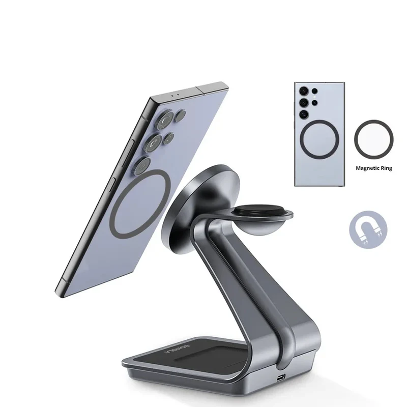 Bonola 3-in-1 Magnetische Wireless Ladestation – 25W Schnellladung für Samsung