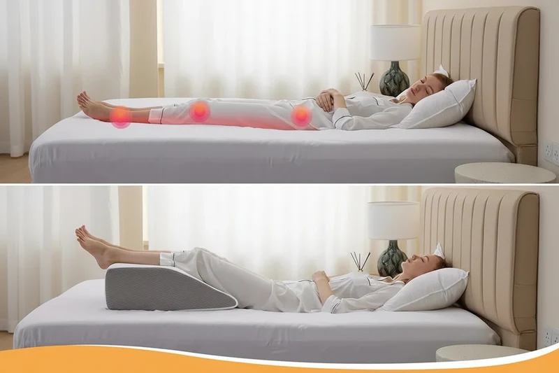 Beinhochlagerungskissen – 8 Zoll Leg Elevation Pillow mit Memory Foam