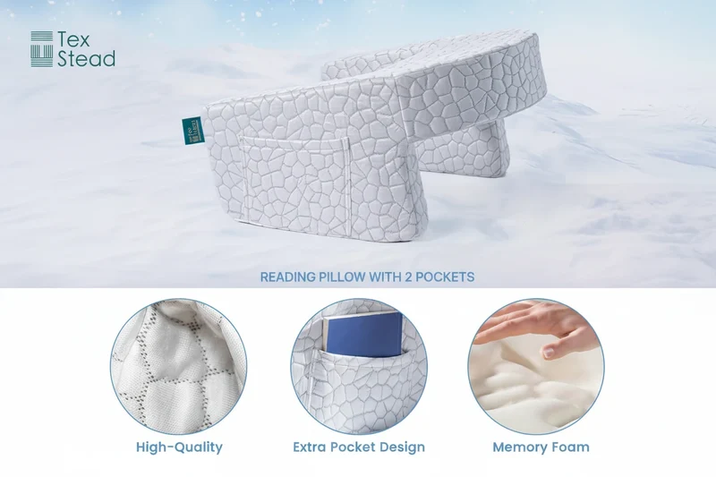Reading Pillow für Gaming & Entspannung – Extra Großes Armlehnenkissen mit Memory Foam