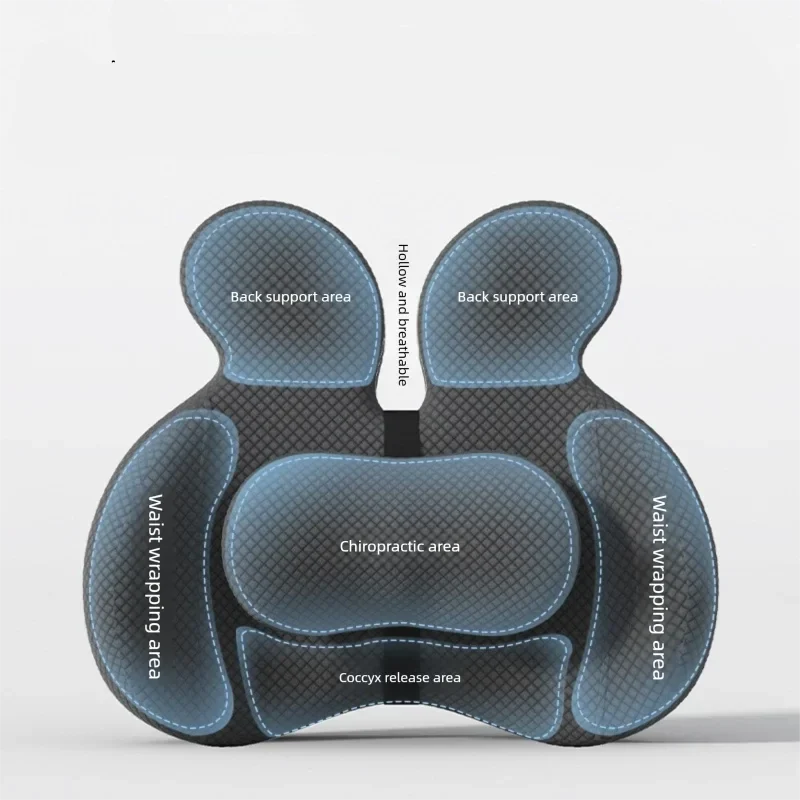 Ergonomisches Sitzkissen mit Rücken- & Lendenstütze