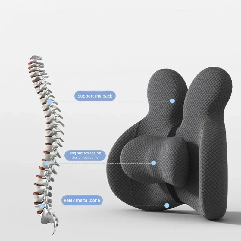 Ergonomisches Sitzkissen mit Rücken- & Lendenstütze