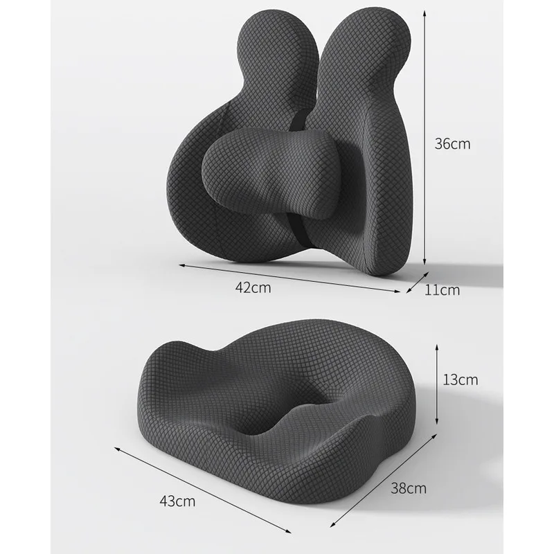 Ergonomisches Sitzkissen mit Rücken- & Lendenstütze