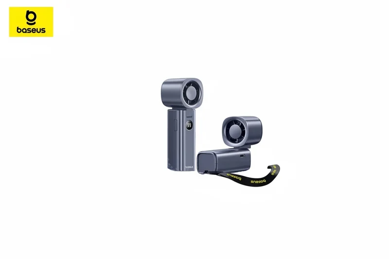 Baseus Tragbarer Handventilator – Wiederaufladbarer Mini-Fan mit LED-Display