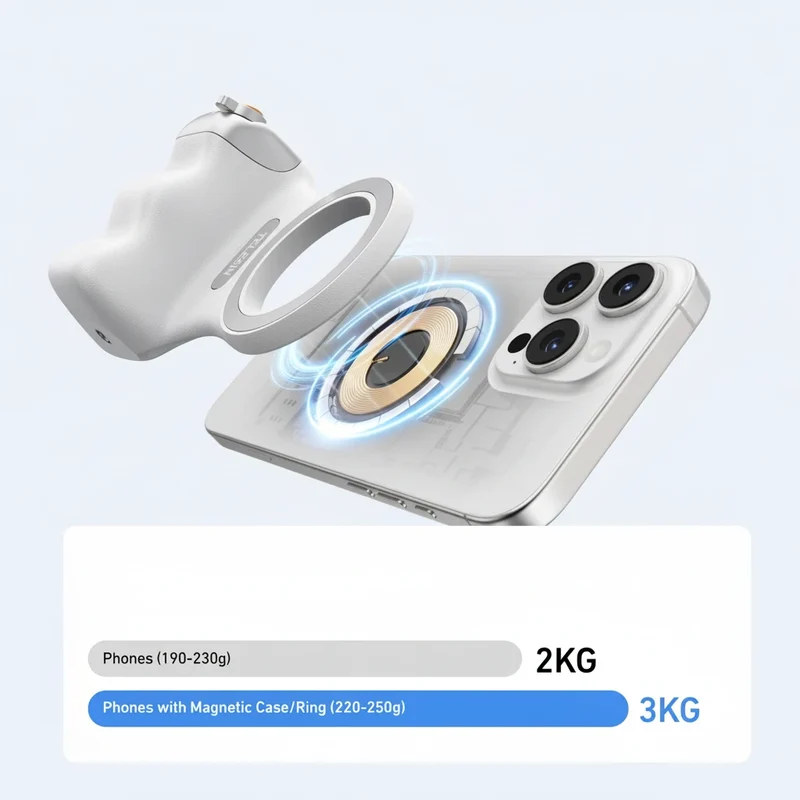 TELESIN Magnetischer Kamera-Handgriff für Smartphone