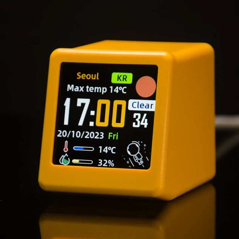 GeekMagic Ultra Smart WiFi Wetterstation & Smart Desk Clock mit GIF-Animation