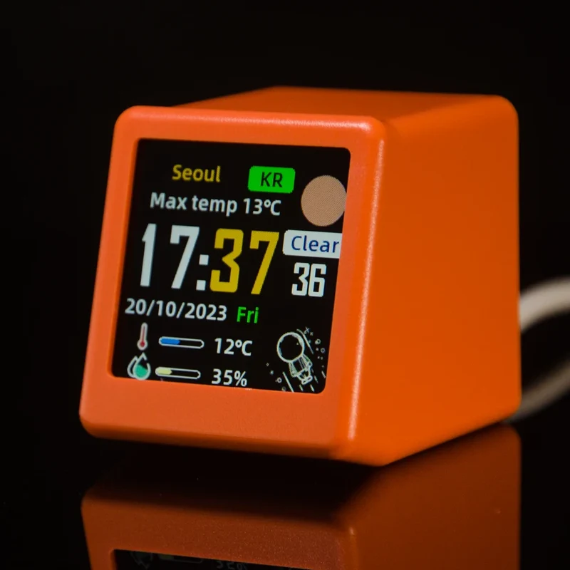 GeekMagic Ultra Smart WiFi Wetterstation & Smart Desk Clock mit GIF-Animation
