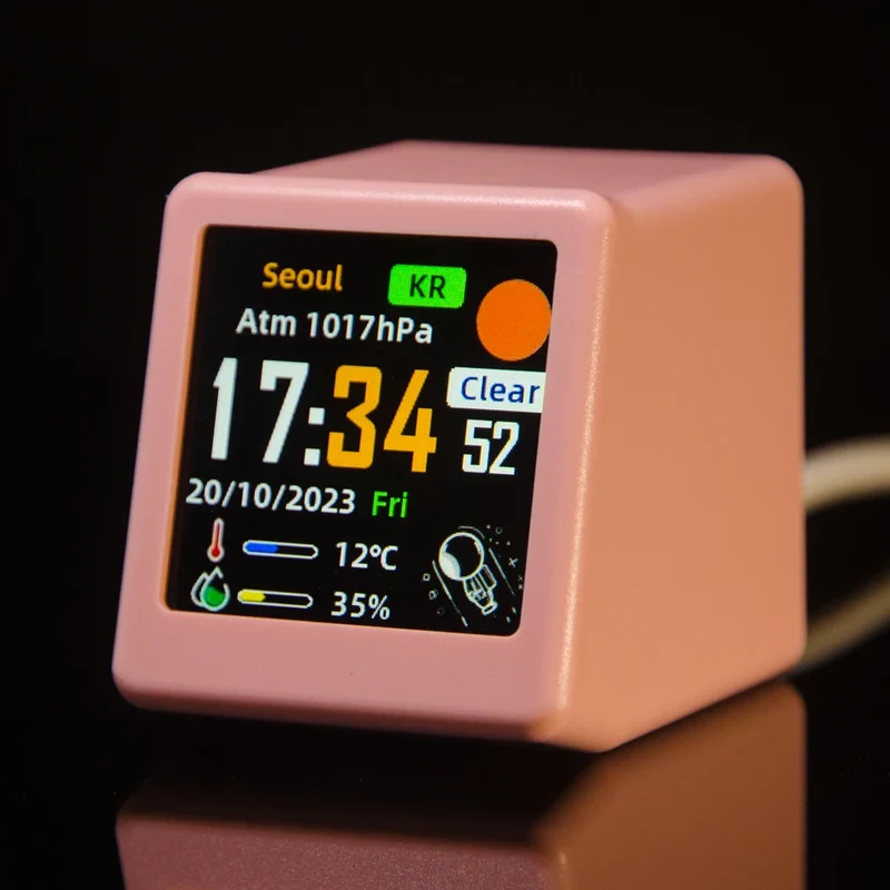 GeekMagic Ultra Smart WiFi Wetterstation & Smart Desk Clock mit GIF-Animation
