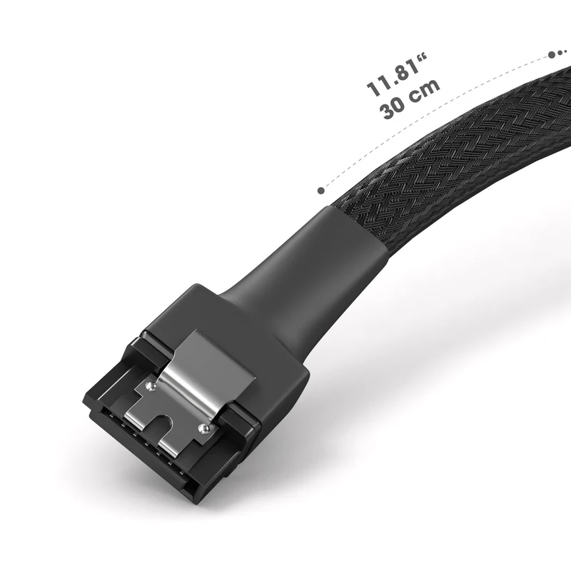 SATA Datenkabel – 30 cm & 60 cm, gerade und 90° gewinkelt, 6 Gbit/s, SATA-III, 3er Set