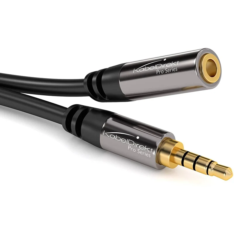 Headset Verlängerung - 3,5mm Stecker > 3,5mm Buchse, 4 Polig