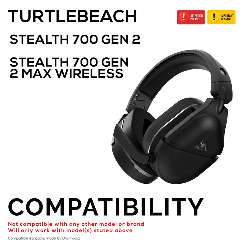 Hybrid-Ohrpolster für Turtle Beach Stealth 700 Gen 2 & Stealth 700 Gen 2 MAX Wireless. Kühlende Gel-Ohrpolster mit superweichem Stoff und dickem Memory-Schaum.