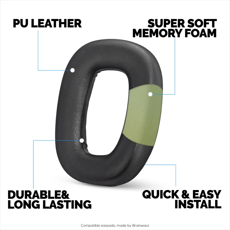 Ersatz-Ohrpolster für Logitech Astro A30 Headsets. Weiches PU-Leder mit hochwertigem Memory-Schaum für extra Komfort und Langlebigkeit.