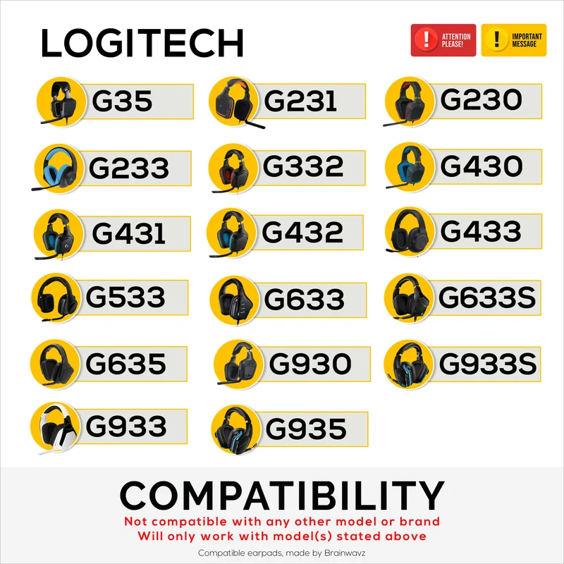 Pad Telinga Hibrid untuk Alat Dengar Logitech G933 G35 G930 G933S G935 G633 G633S G635 G533 G430 G431 G432 G433 & Banyak Lagi. Kusyen Permainan Gel Penyejuk