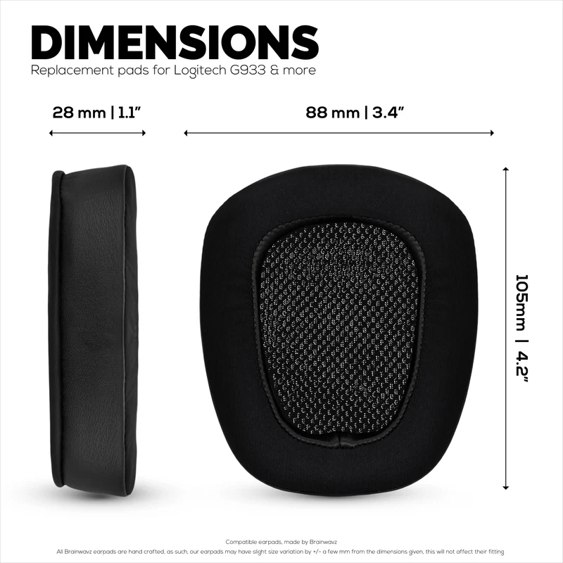 Pad Telinga Hibrid untuk Alat Dengar Logitech G933 G35 G930 G933S G935 G633 G633S G635 G533 G430 G431 G432 G433 & Banyak Lagi. Kusyen Permainan Gel Penyejuk