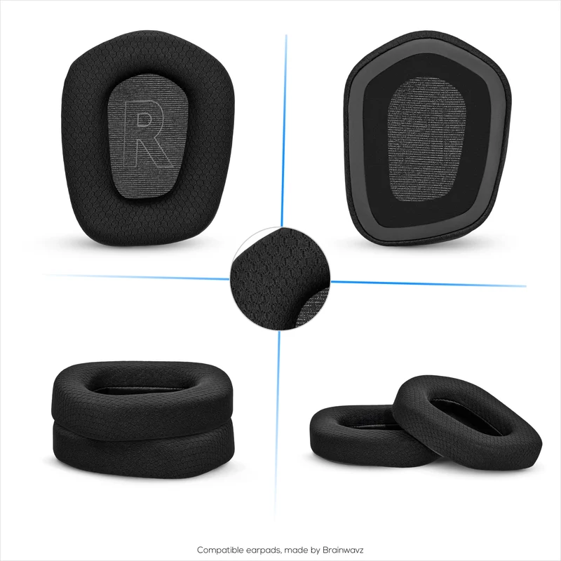 Ohrpolster aus atmungsaktivem Mesh-Gewebe für Logitech G733, G335 & G535 Headsets, aus hochwertigem Memory-Schaum