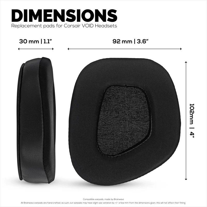 Hybrid-Ohrpolster für Corsair Void RGB Elite Wireless, RGB Elite USB und Elite Surround Headsets, Kühlgel, superweiches Material und dickerer Memory-Schaum