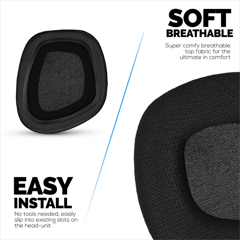 Pad Telinga Fabrik Mesh untuk Corsair Void RGB Elite Wireless, RGB Elite USB, Fon Kepala Elite Surround, Fabrik Mesh Bernafas & Buih Memori Gred Tinggi