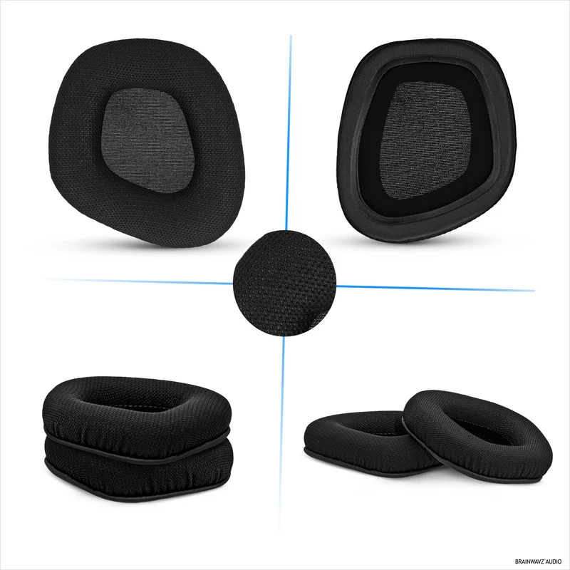 Pad Telinga Fabrik Mesh untuk Corsair Void RGB Elite Wireless, RGB Elite USB, Fon Kepala Elite Surround, Fabrik Mesh Bernafas & Buih Memori Gred Tinggi