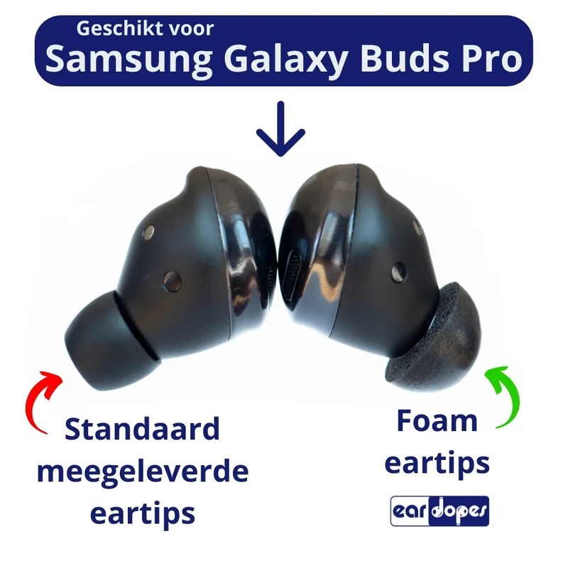 Schaumstoff-Ohrstöpsel für Samsung Galaxy Buds Pro – weiche Memory-Schaum-Ohrstöpsel – foamigo®