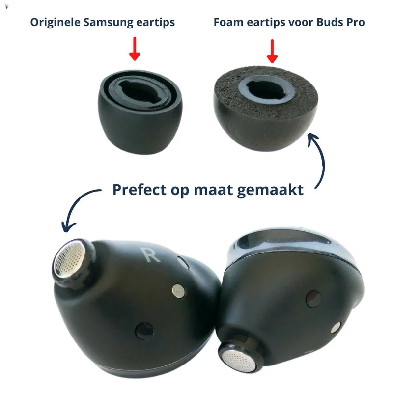 Schaumstoff-Ohrstöpsel für Samsung Galaxy Buds Pro – weiche Memory-Schaum-Ohrstöpsel – foamigo®