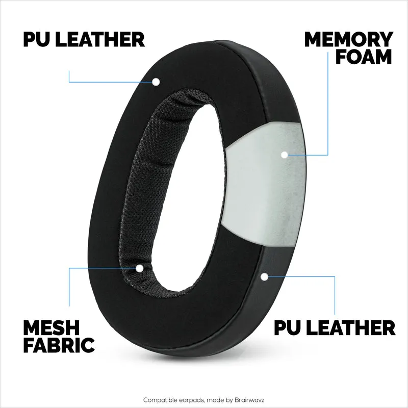 Ersatz-Ohrpolster für Sennheiser-Kopfhörer GSP500, GSP550, GSP600 und GSP670 – PU-Leder und Memory-Schaum