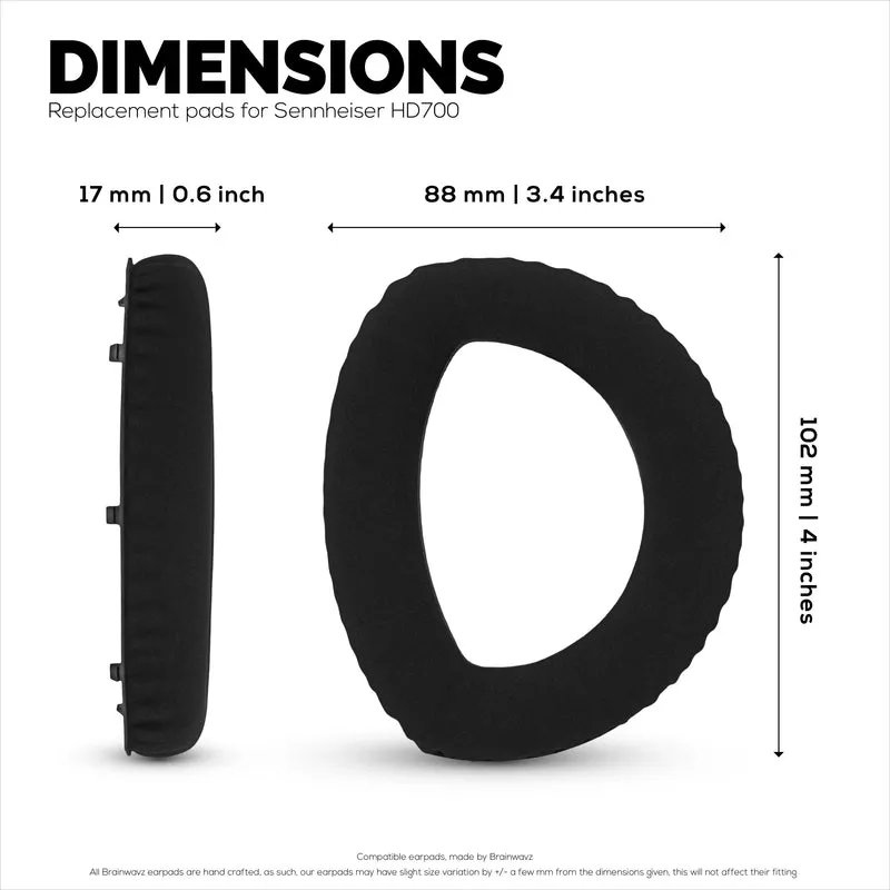 Pad Telinga Gantian untuk Fon Kepala Sennheiser HD700 - Kulit PU & Buih