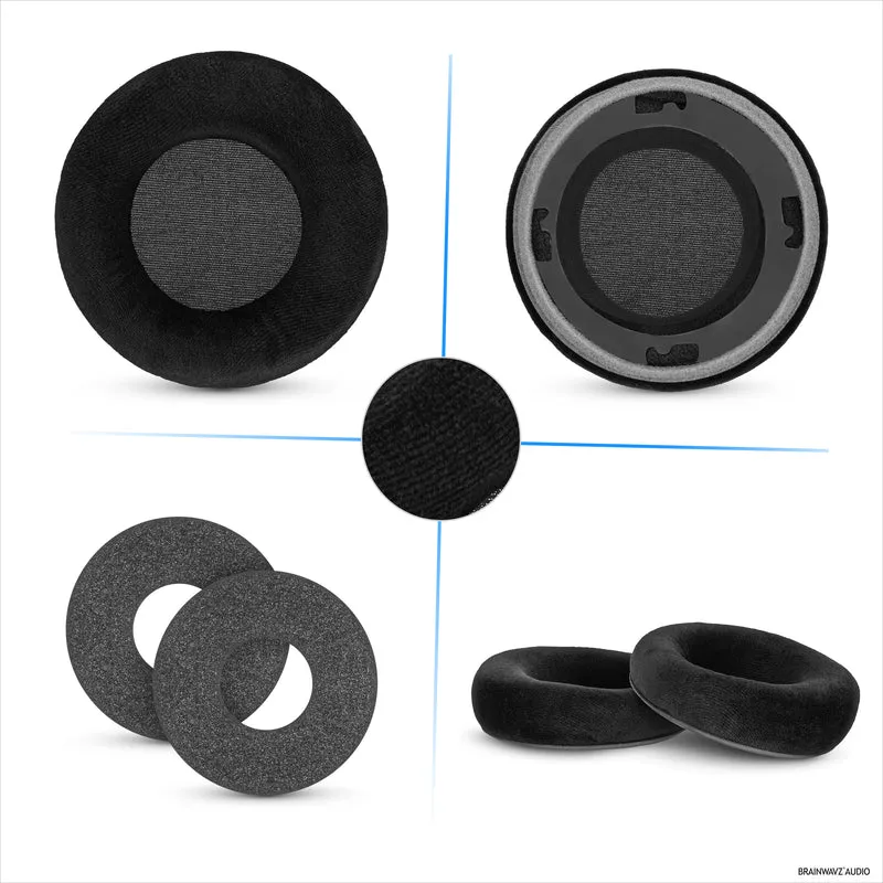 Ersatz-Ohrpolster für AKG K701, K702, Q701, K601, K612, K712 Kopfhörer – weicher Velours und Schaumstoff