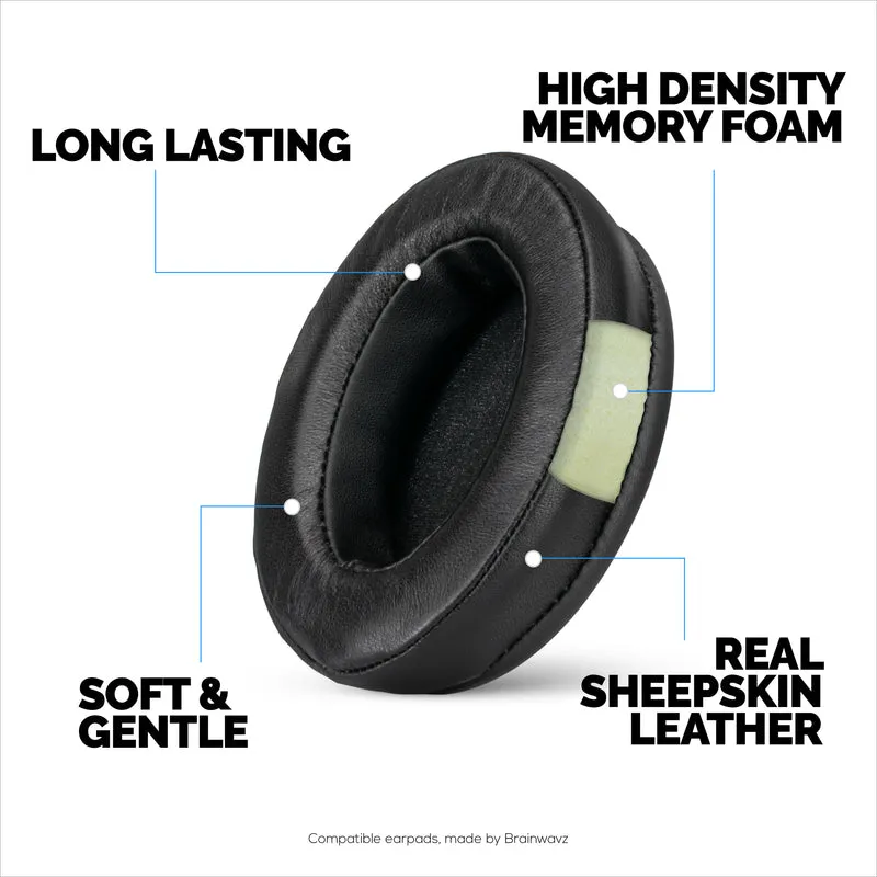Ohrpolster aus Lammfell für Steelseries Arctis Nova Pro Wireless, Nova Pro Omni & Nova Elite Kopfhörer – Memory-Schaum mit weichem Echtleder