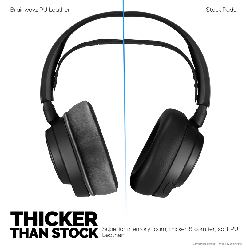 Pad Telinga Tebal Dinaik Taraf untuk Fon Kepala Steelseries Arctis Nova Pro Wireless, Nova Pro Omni & Nova Elite - Busa Memori dengan Kulit PU