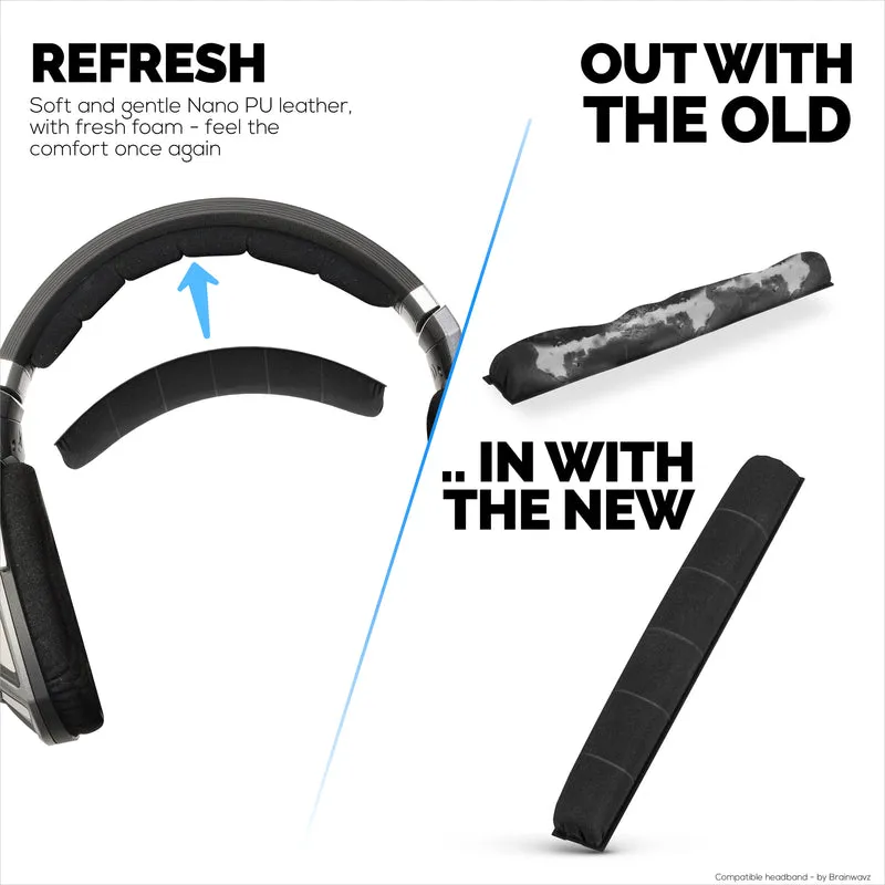 Ganti Kepala untuk Fon Kepala SENNHEISER HD700 - Kulit PU Lembut & Pad Kusyen Busa Memori