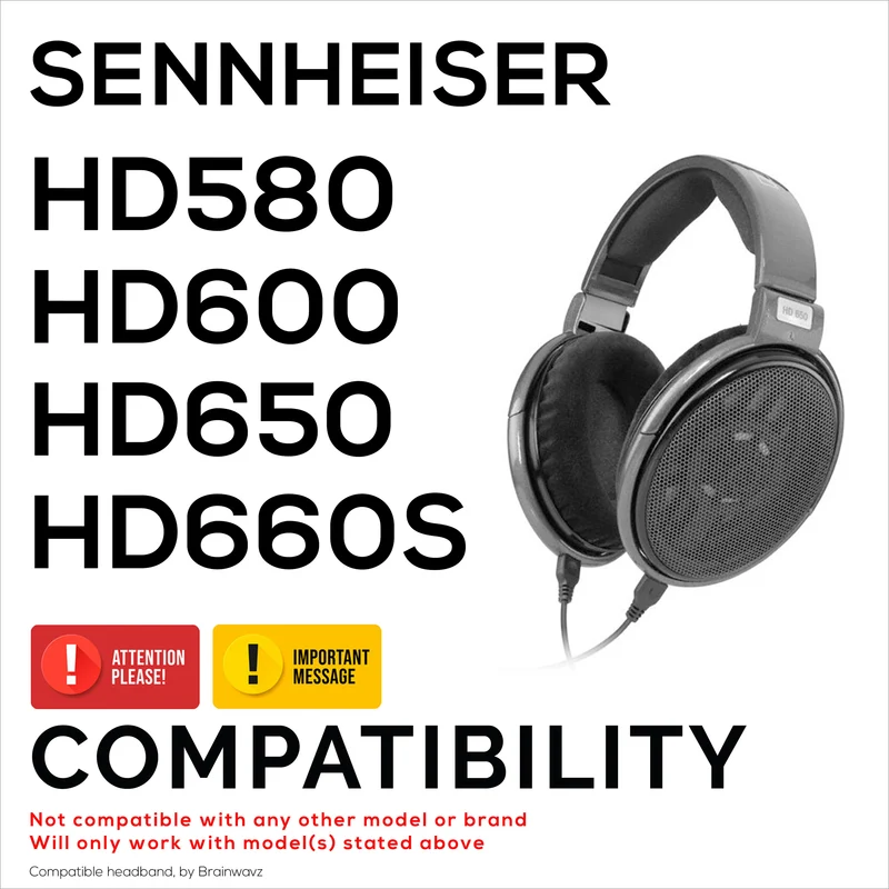 Ersatz-Kopfbügel für SENNHEISER-Kopfhörer HD580, HD600, HD650 und HD660S – weich gewebter Stoff und Schaumstoffpolster