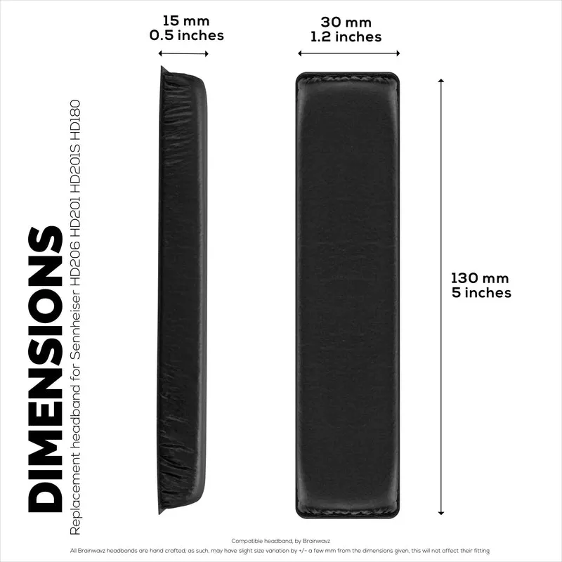 Ganti Kepala untuk Fon Kepala SENNHEISER HD201, HD180, HD201S & HD206 - Pad Kusyen Kulit & Buih